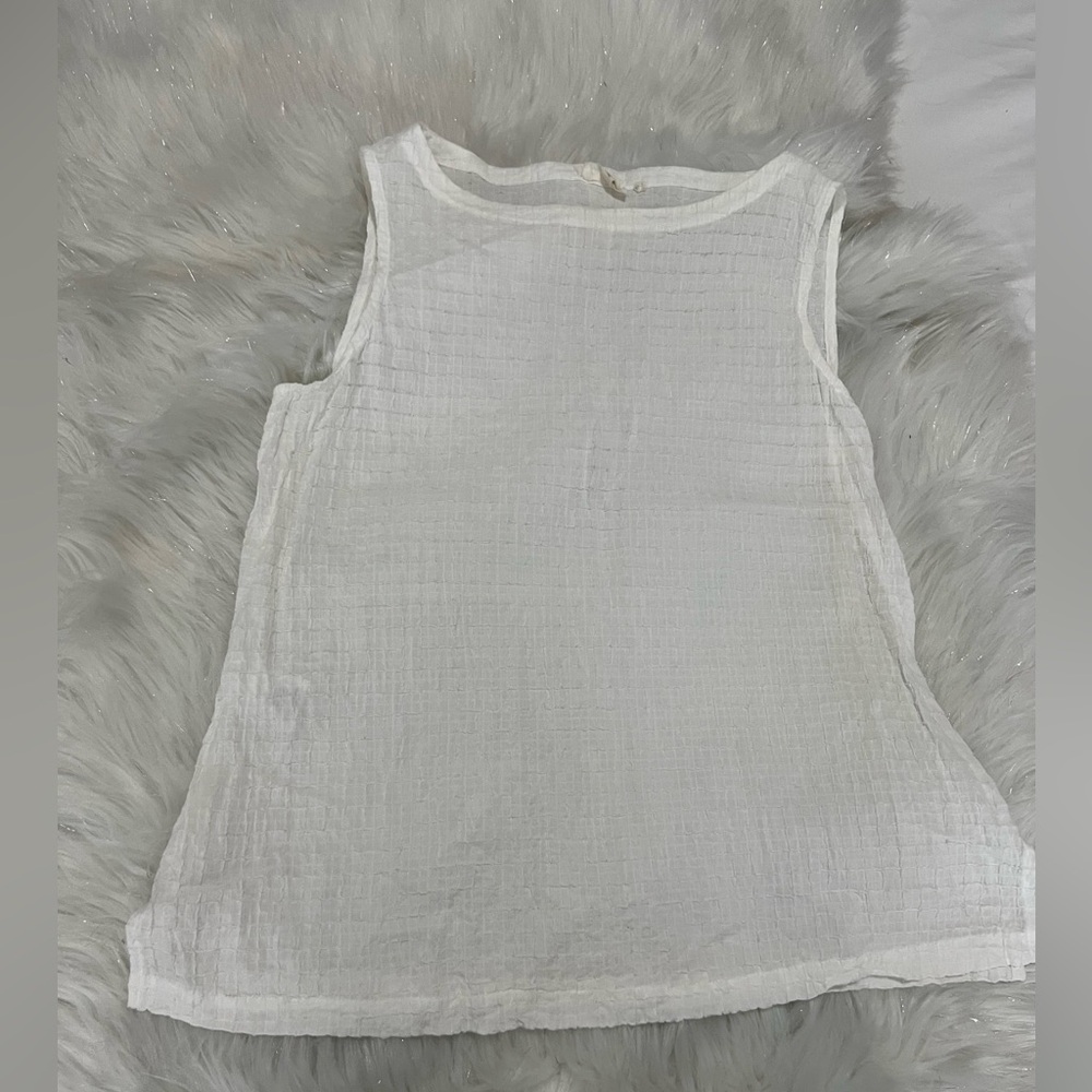 Eileen Fisher Textured White Top